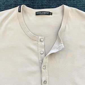 Men’s Dolce & Gabbana Henley Shirt Size 56 - XL